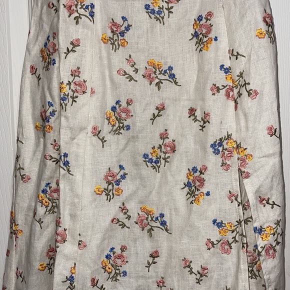 Reformation Belgium Linen Dress Gala Embroidery - Picture 6 of 16